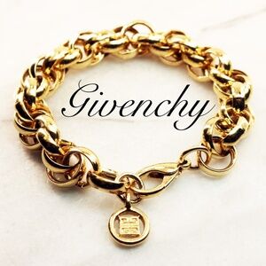 ⚜️ Vintage GIVENCHY Gold Logo Bracelet